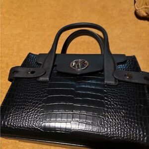 Michael kors Black Croc-Embossed Handbag